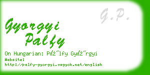 gyorgyi palfy business card